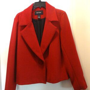 New-No Tag Karen Kane Red Wool/Polyester Jacket